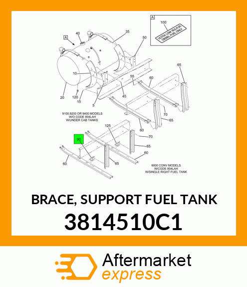 BRACE, SUPPORT FUEL TANK 3814510C1