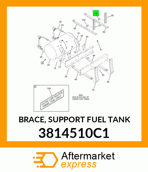 BRACE, SUPPORT FUEL TANK 3814510C1