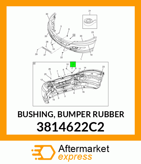 BUSHING, BUMPER RUBBER 3814622C2