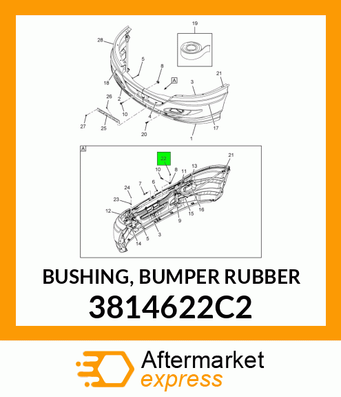 BUSHING, BUMPER RUBBER 3814622C2