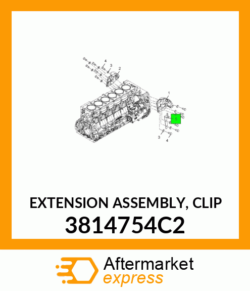 EXTENSION ASSEMBLY, CLIP 3814754C2