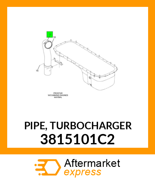 PIPE, TURBOCHARGER 3815101C2