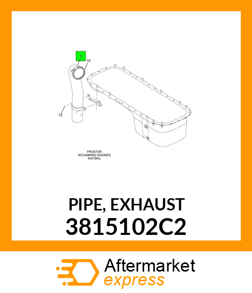 PIPE, EXHAUST 3815102C2