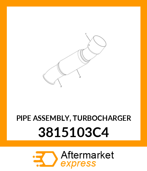 PIPE ASSEMBLY, TURBOCHARGER 3815103C4