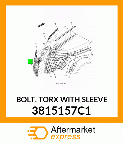 BOLT, TORX WITH SLEEVE 3815157C1