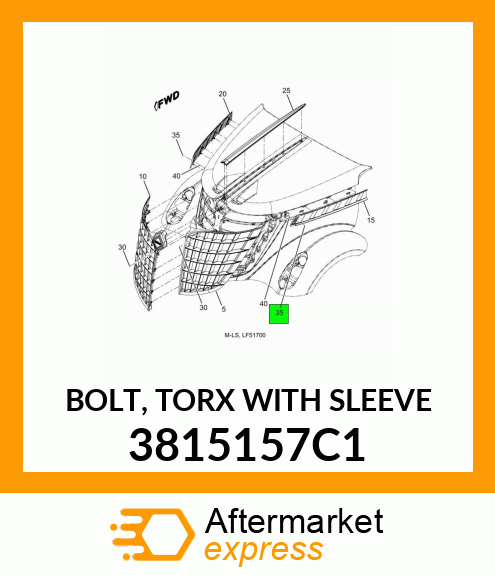 BOLT, TORX WITH SLEEVE 3815157C1