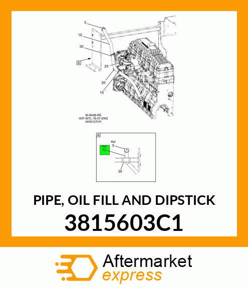 PIPE, OIL FILL AND DIPSTICK 3815603C1