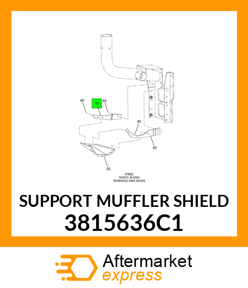 SUPPORT MUFFLER SHIELD 3815636C1