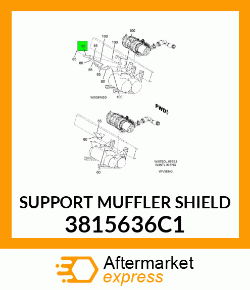 SUPPORT MUFFLER SHIELD 3815636C1