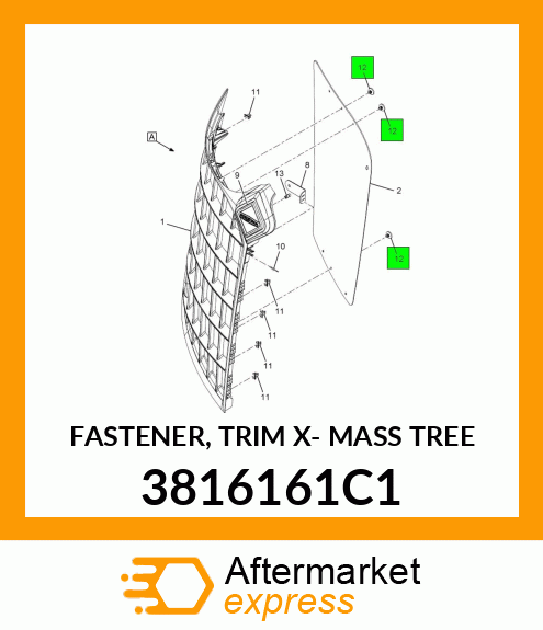 FASTENER, TRIM X- MASS TREE 3816161C1