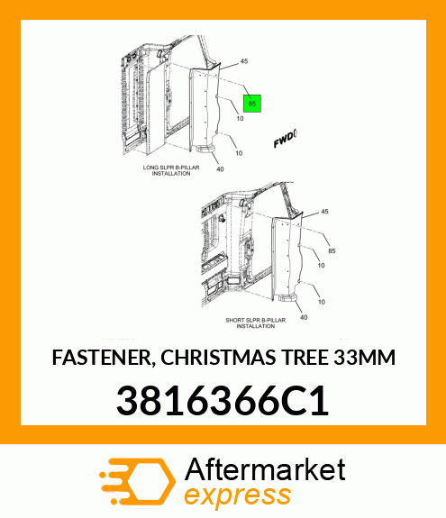 FASTENER, CHRISTMAS TREE 33MM 3816366C1