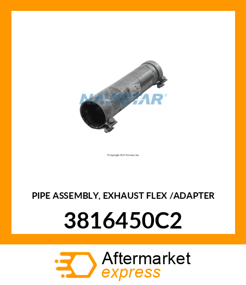 PIPE ASSEMBLY, EXHAUST FLEX /ADAPTER 3816450C2