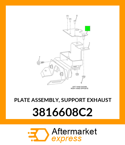 PLATE ASSEMBLY, SUPPORT EXHAUST 3816608C2