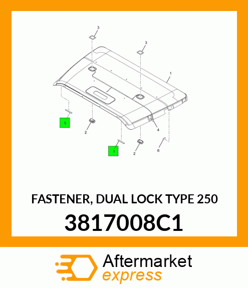 FASTENER, DUAL LOCK TYPE 250 3817008C1