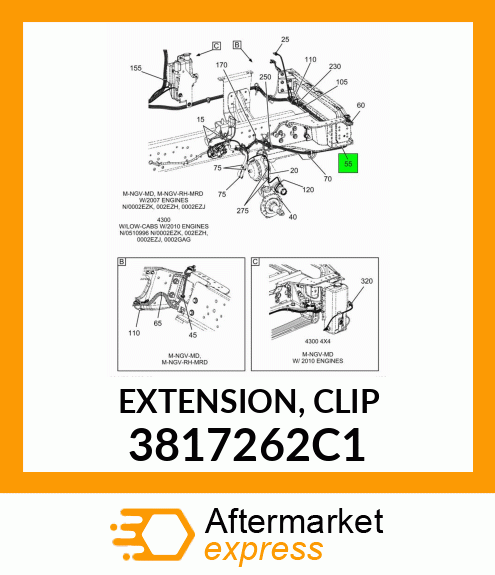 EXTENSION, CLIP 3817262C1