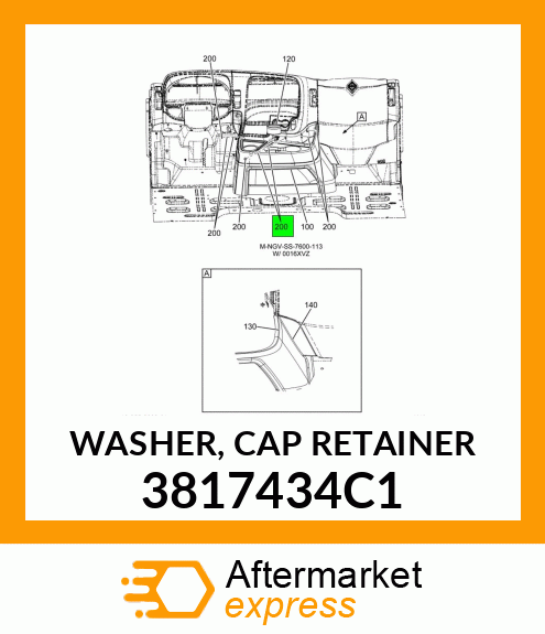 WASHER, CAP RETAINER 3817434C1