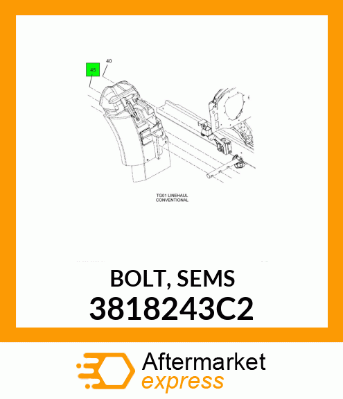 BOLT, SEMS 3818243C2