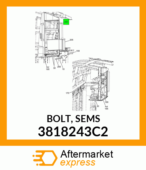 BOLT, SEMS 3818243C2