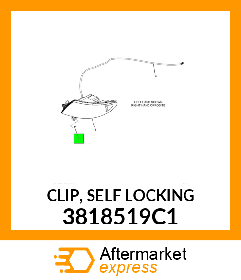 CLIP, SELF LOCKING 3818519C1