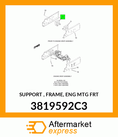 SUPPORT , FRAME, ENG MTG FRT 3819592C3