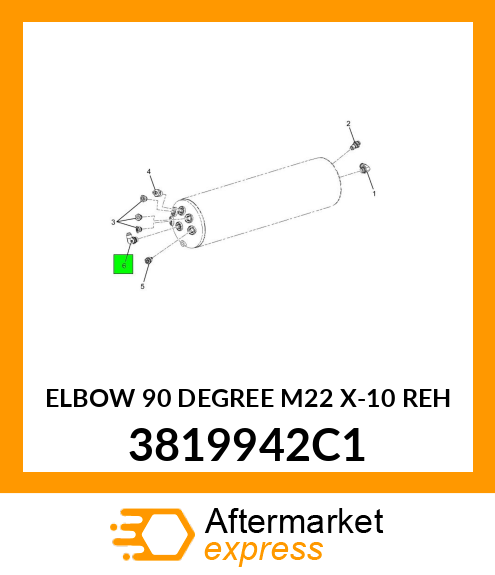 ELBOW 90 DEGREE M22 X-10 REH 3819942C1