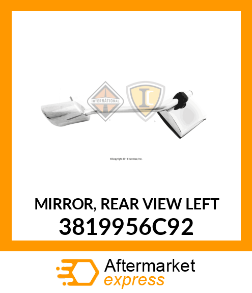 MIRROR, REAR VIEW LEFT 3819956C92