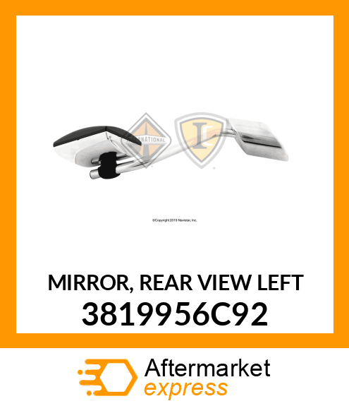 MIRROR, REAR VIEW LEFT 3819956C92