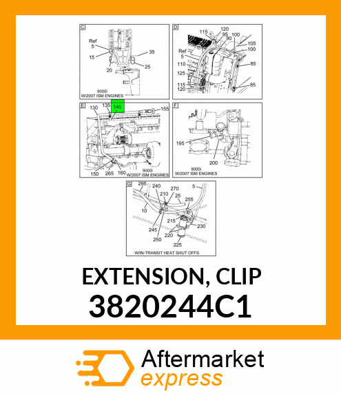 EXTENSION, CLIP 3820244C1