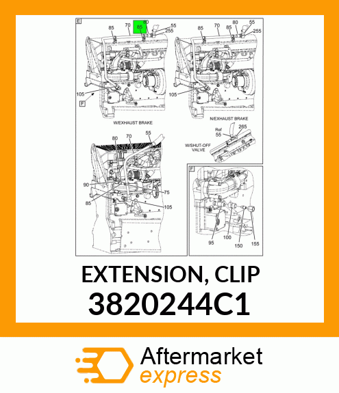 EXTENSION, CLIP 3820244C1