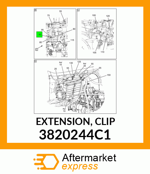 EXTENSION, CLIP 3820244C1