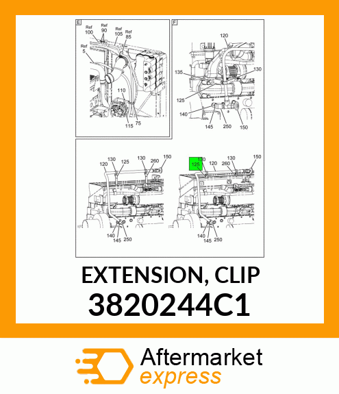 EXTENSION, CLIP 3820244C1