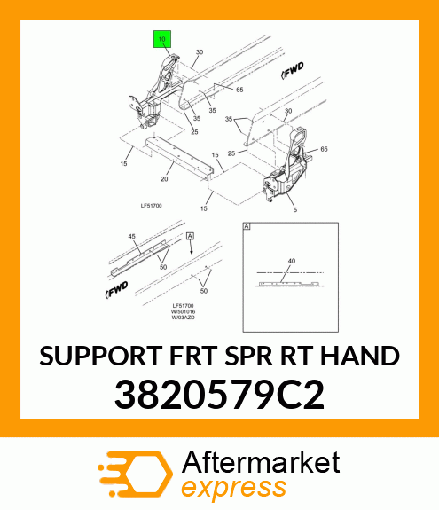 SUPPORT FRT SPR RT HAND 3820579C2