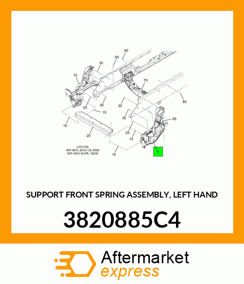 SUPPORT FRONT SPRING ASSEMBLY, LEFT HAND 3820885C4