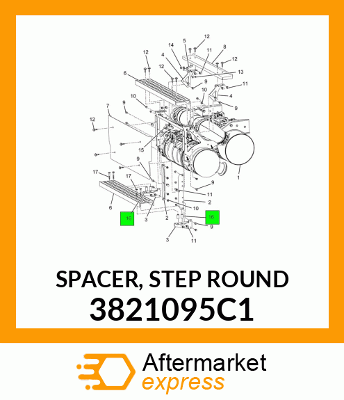 SPACER, STEP ROUND 3821095C1