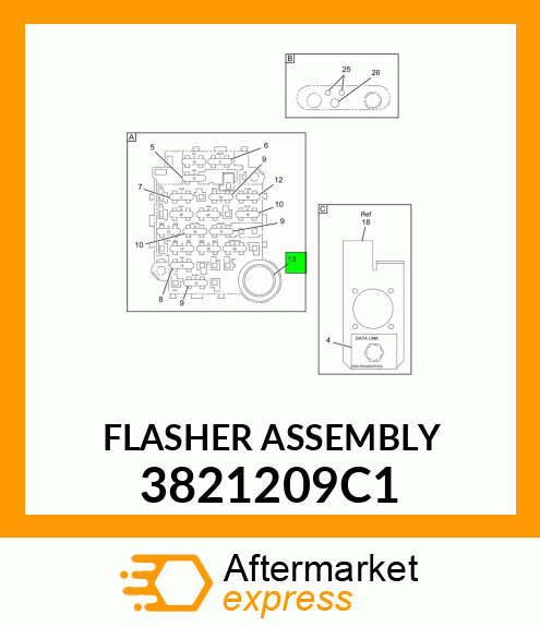 FLASHER ASSEMBLY 3821209C1