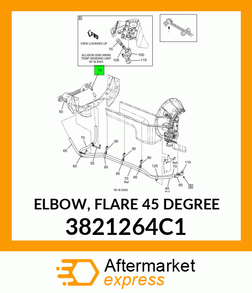 ELBOW, FLARE 45 DEGREE 3821264C1
