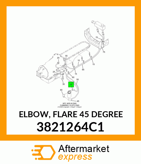ELBOW, FLARE 45 DEGREE 3821264C1
