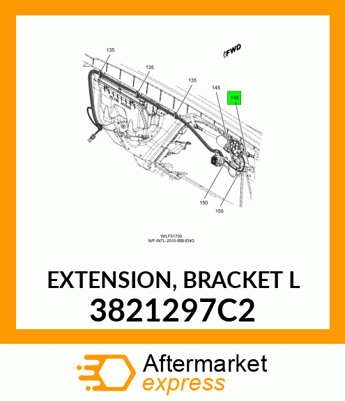 EXTENSION, BRACKET L 3821297C2