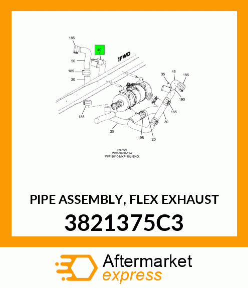 PIPE ASSEMBLY, FLEX EXHAUST 3821375C3