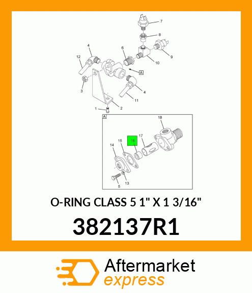 O-RING CLASS 5 1" X 1 3/16" 382137R1