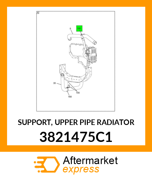 SUPPORT, UPPER PIPE RADIATOR 3821475C1