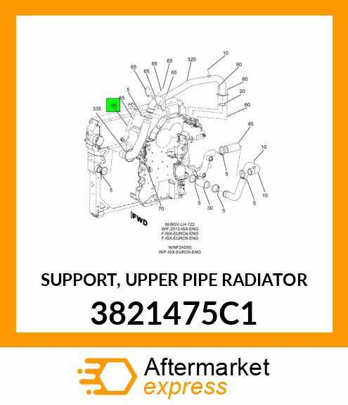 SUPPORT, UPPER PIPE RADIATOR 3821475C1