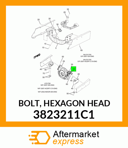 BOLT, HEXAGON HEAD 3823211C1