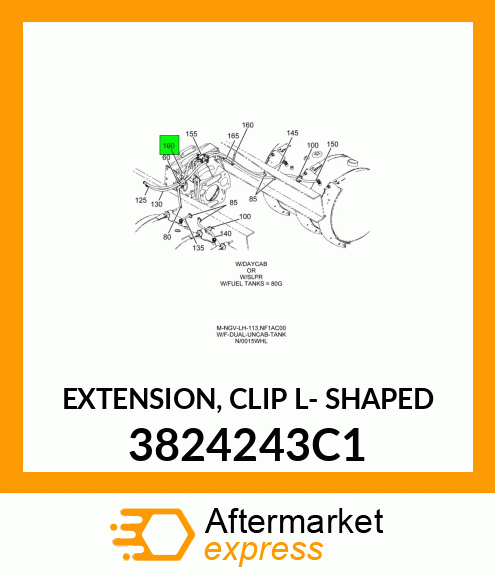 EXTENSION, CLIP L- SHAPED 3824243C1