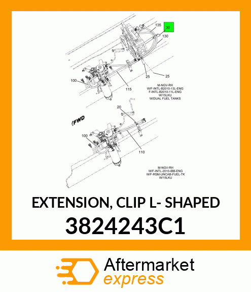 EXTENSION, CLIP L- SHAPED 3824243C1