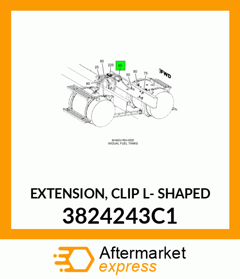 EXTENSION, CLIP L- SHAPED 3824243C1