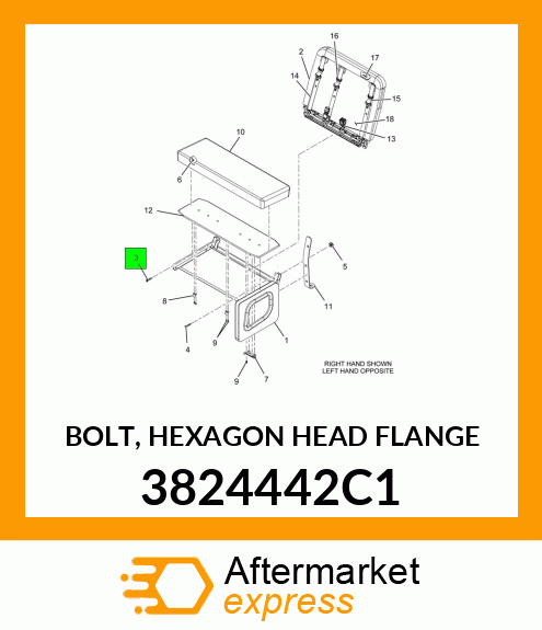 BOLT, HEXAGON HEAD FLANGE 3824442C1