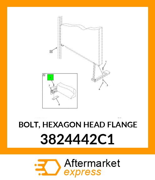 BOLT, HEXAGON HEAD FLANGE 3824442C1