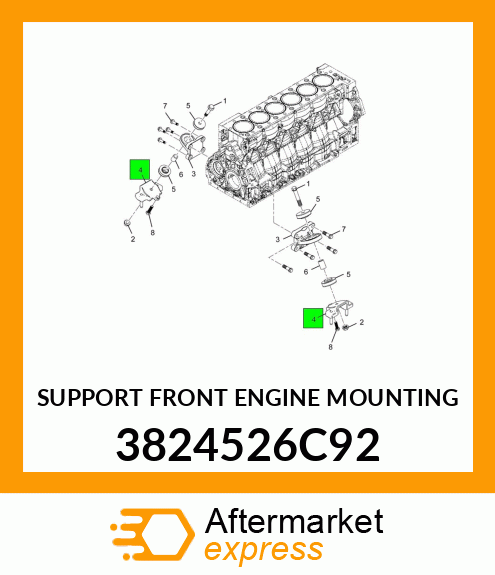 SUPPORT FRONT ENGINE MOUNTING 3824526C92