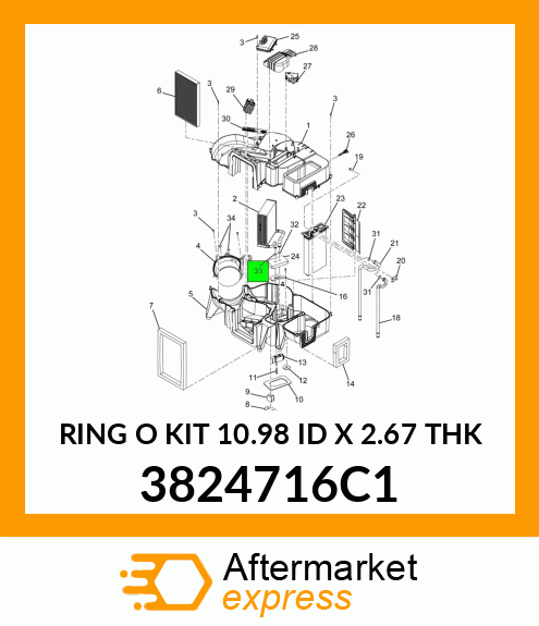 RING O KIT 10.98 ID X 2.67 THK 3824716C1